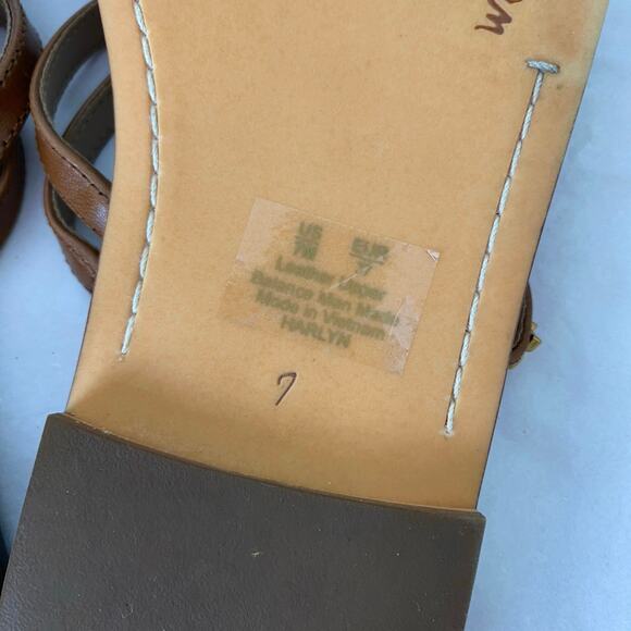 Sam Edelman Harlyn Toe Strap Sandals Size 7 Cognac Leather - Picture 11 of 12